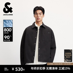 男冬短款 杰克琼斯颜值轻羽衬衫 轻薄夹克外套男装 肌理羽绒服