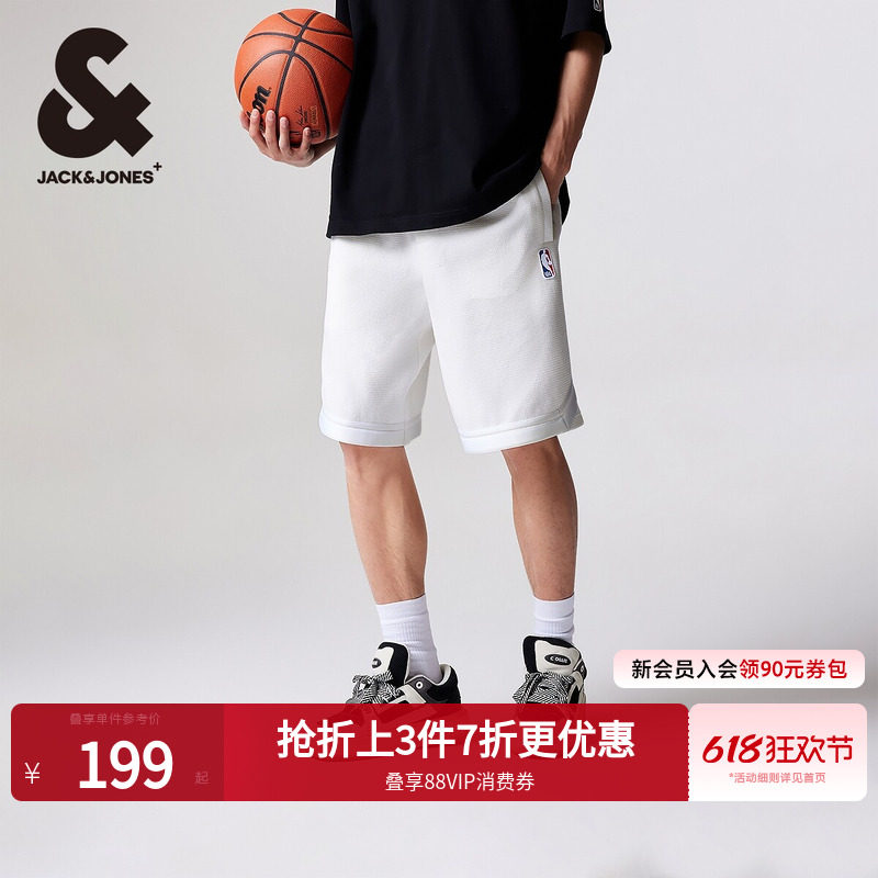 杰克琼斯男装NBA联名湖人队篮球潮运动风短裤子五分裤2026年春季