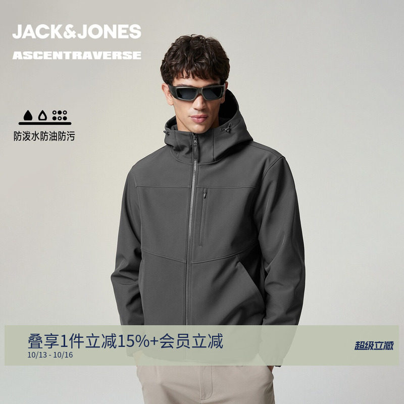【AT系列】[商场爆款]杰克琼斯冬季男装抽绳连帽宽松棉服新款潮流