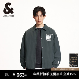 日常休闲篮球宽松翻领夹克外套男装 新款 秋季 杰克琼斯NBA联名款
