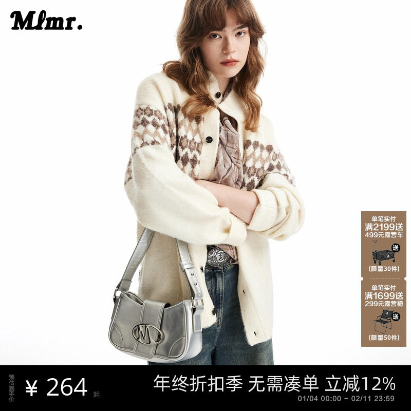 MLMR男装冬季新款简约风半高领宽松含羊毛开衫外套针织衫毛衣男女,男装,针织衫/毛衣,淘宝优惠券,粉丝福利购,淘宝优惠卷