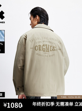[商场尖货]杰克琼斯男装冬季新款时尚字母胶印复古翻领羽绒服外套
