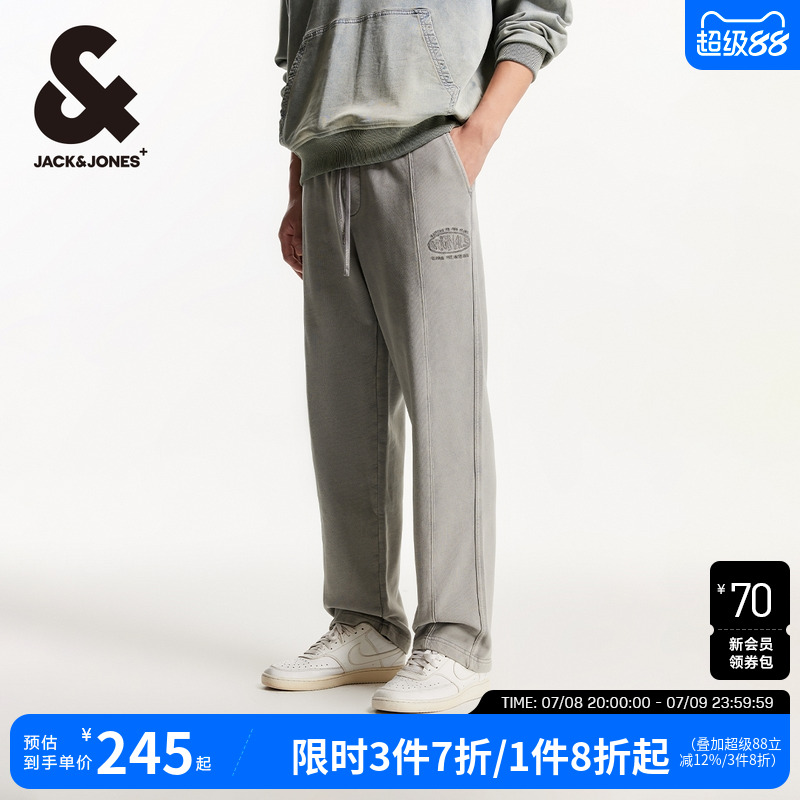 杰克琼斯刺绣长裤休闲裤时尚潮流