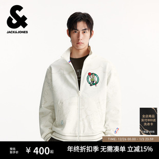杰克琼斯NBA联名男装 衣身满印休闲225333001 卫衣秋冬新款
