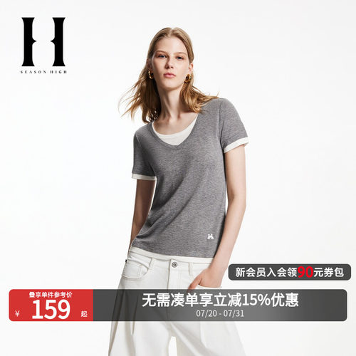常规，圆领，假两件，底摆立体字母图案胶印