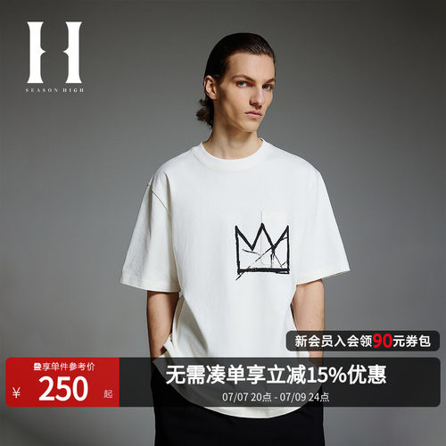 SEASONHIGH夏季BSQ联名男装T恤
