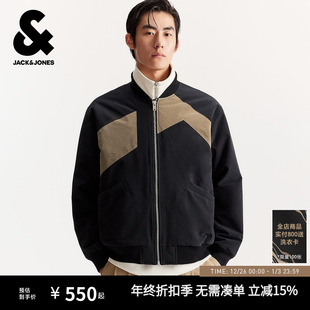 拼色休闲保暖宽松棒球服棉衣棉服外套 时尚 杰克琼斯男装 秋冬新款