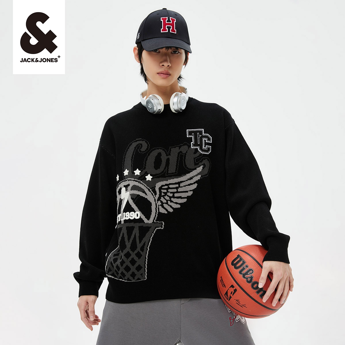 【精选】杰克琼斯秋冬男装新款毛衣日常刺绣百搭长袖针织男士1