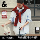 【春上新系列衣启赢运】杰克琼斯男装衬衫新款日系条纹蓝衬衣外套