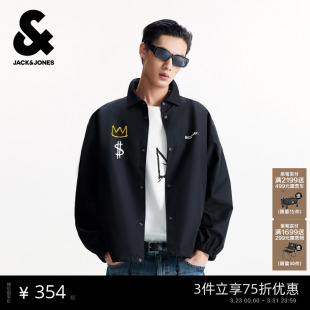 商场爆款 男装 杰克琼斯BSQ联名款 新款 皇冠夹克外套225321058 春季