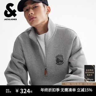 时尚 杰克琼斯NBA联名2025年秋季 卫衣宽松立领长袖 男装 上衣 新款