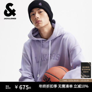 新款 冬季 连帽抽绳字母宽松卫衣 洛杉矶队男装 杰克琼斯NBA联名款