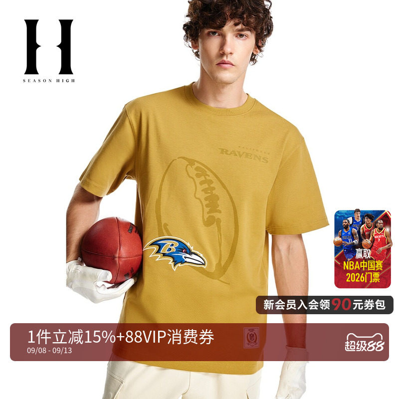SEASONHIGH联名刺绣胶印短袖T恤图片