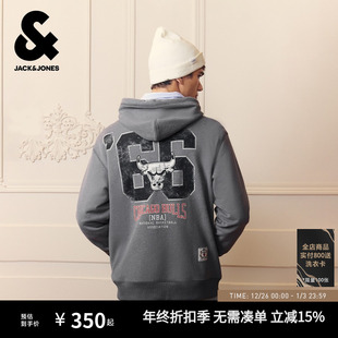 上衣 印花纯棉宽松连帽长袖 杰克琼斯NBA联名男装 卫衣秋冬新款