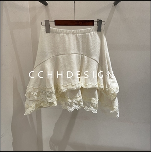 不规则花边拼接显瘦小众百搭半身裙 气质时尚 欧洲站女装 2025年冬季