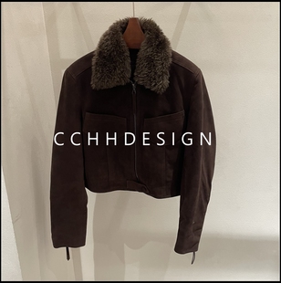 欧洲站女装2025冬季新款宽松显瘦百搭款时尚小众休闲皮毛一体外套