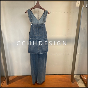 牛仔背带裤 新款 女显瘦时尚 慵懒背带裤 欧洲站女装 休闲裤 2026春季