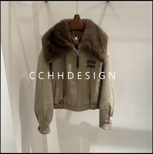 时尚 欧洲站女装 短款 新款 百搭洋气夹克高级感拉链气质外套 2025冬季