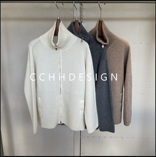 毛衣针织开衫 欧洲站女装 休闲圆领宽松山羊绒长袖 新款 外套 2025冬季