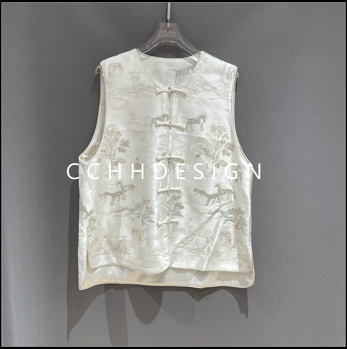 欧洲站女装2025冬季新款气质新中式国风时尚提花复古小众马甲上衣