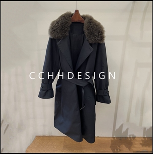 2025冬季 长袖 新款 韩版 翻领保暖收腰显瘦派克服外套 时尚 欧洲站女装