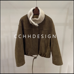 气质简约翻领夹克短款 欧洲站女装 时尚 新款 高级感洋气外套 2025冬季