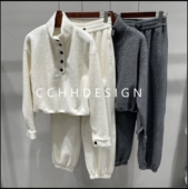 时尚 询价问客服 套装 卫衣休闲阔腿裤 特价 气质百搭立领长袖 秒杀