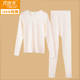 春秋 中老年宽松全棉线衣线裤 宜而爽女士纯棉超薄罗纹秋衣秋裤 套装