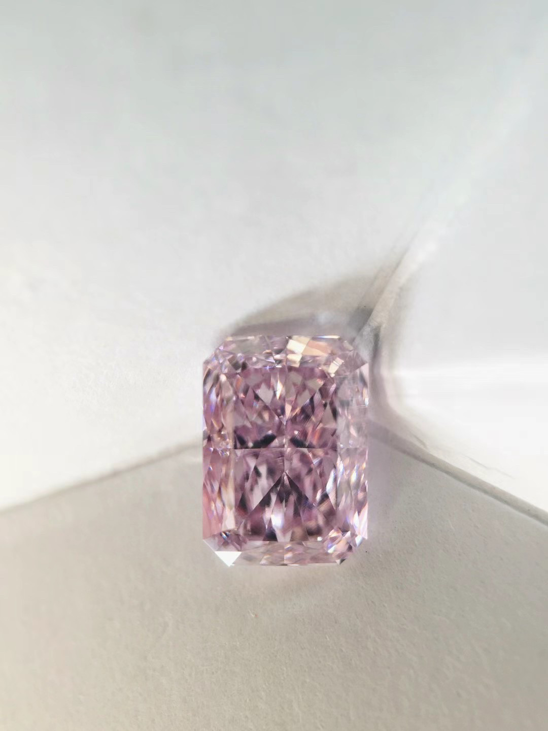 74分雷迪恩方形粉钻钻石裸石 fpp si1 可来图定做钻戒婚戒项链