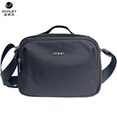 单肩包商务休闲斜挎包横款 威豹 迪威丽男士 轻便男包手提单背包潮