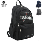 威豹 迪威丽休闲双肩包初高中学生书包男大容量超轻字母旅行背包