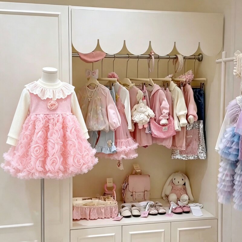 【C300-C355】女童裙套装秋冬季婴儿童女宝宝公主裙子两件套加绒