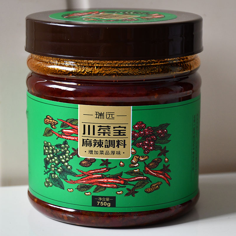 瑞远川菜宝750g辣椒油泼辣子重庆小面小面口水鸡拌菜酸辣粉调料