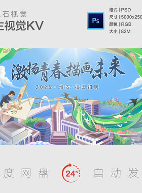 校园招聘激扬青春描绘未来绘画纸飞机大展宏图主视觉背景展板KV