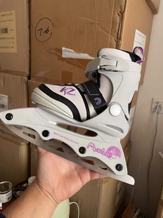 美国进口儿童可调K2 MARLEE专业软面高端正品冰上运动真冰冰刀鞋