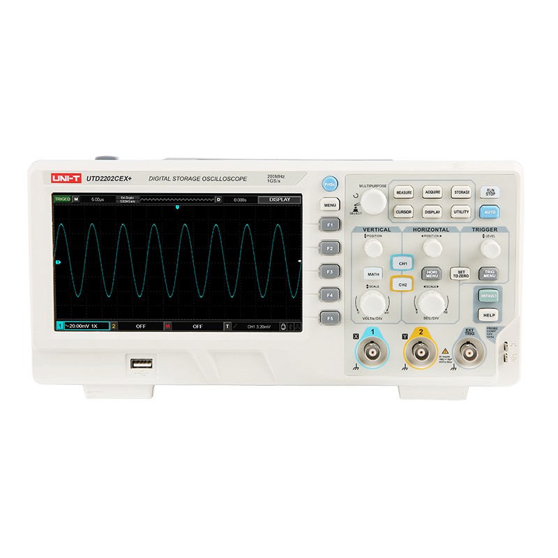 优利德UNI-T示波器 UTD2102CEX+ 100M带宽1G采样率双通道数字存储