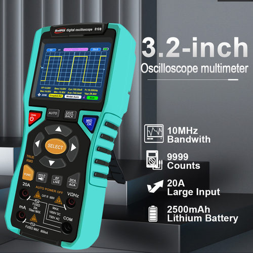 WINAPEX  示波器+万用表二合一810B示波带宽10MHZ屏幕3.2英寸自动