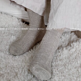 原生汉麻抑菌防臭中筒袜子 吸湿透气女袜天然原色告别脚汗闷臭痒