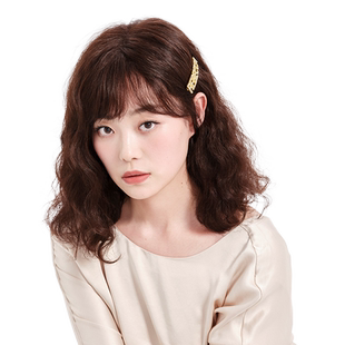 瑞贝卡假发片中老年妈妈真发遮白发补发片女头顶浪漫中长卷发发块