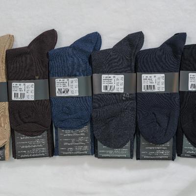 德国FALKE Swing 棉质混纺柔软纯色正装商务男士中筒袜14633