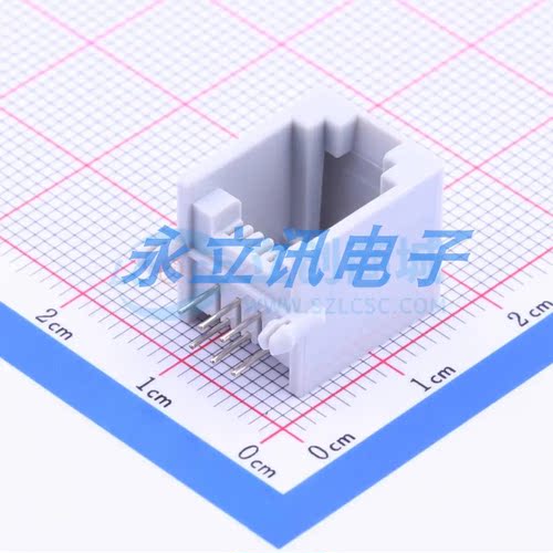 R-RJ11R06P-A800 RJ11插座 以太网连接器 6P6C 弯插 不带LED 现货