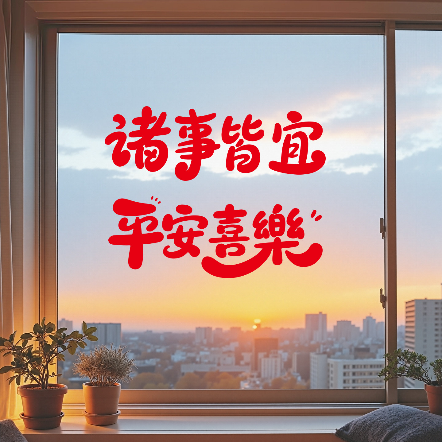 新年玻璃贴纸2026新款马年静电贴春节橱窗过年卡通装饰品布置窗花