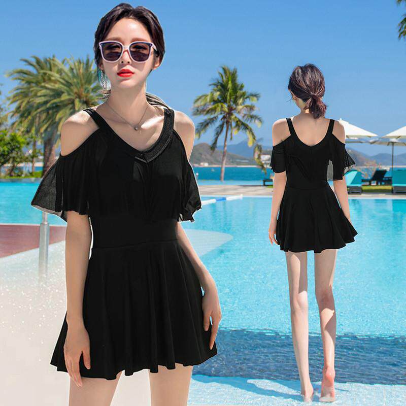 女士高级感泳衣2026新款连体裙式遮肉遮肚子显瘦泳装海边度假保守