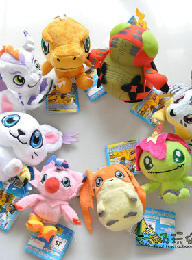 数码宝贝数码暴龙亚古兽加布兽巴达兽迪路兽挂件毛绒玩具玩偶公仔