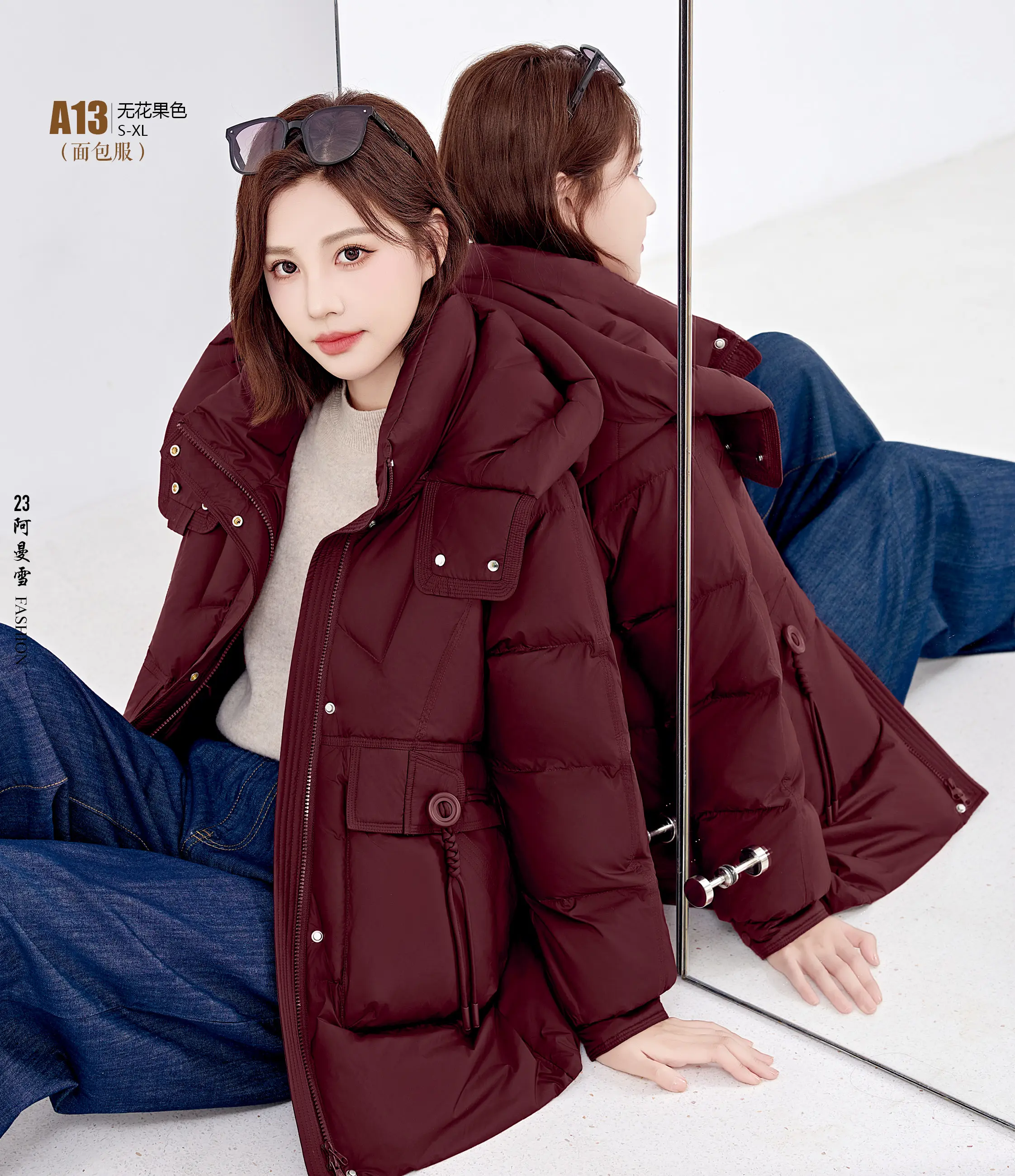 阿曼雪2025冬季女款羽绒服衣羽绒服