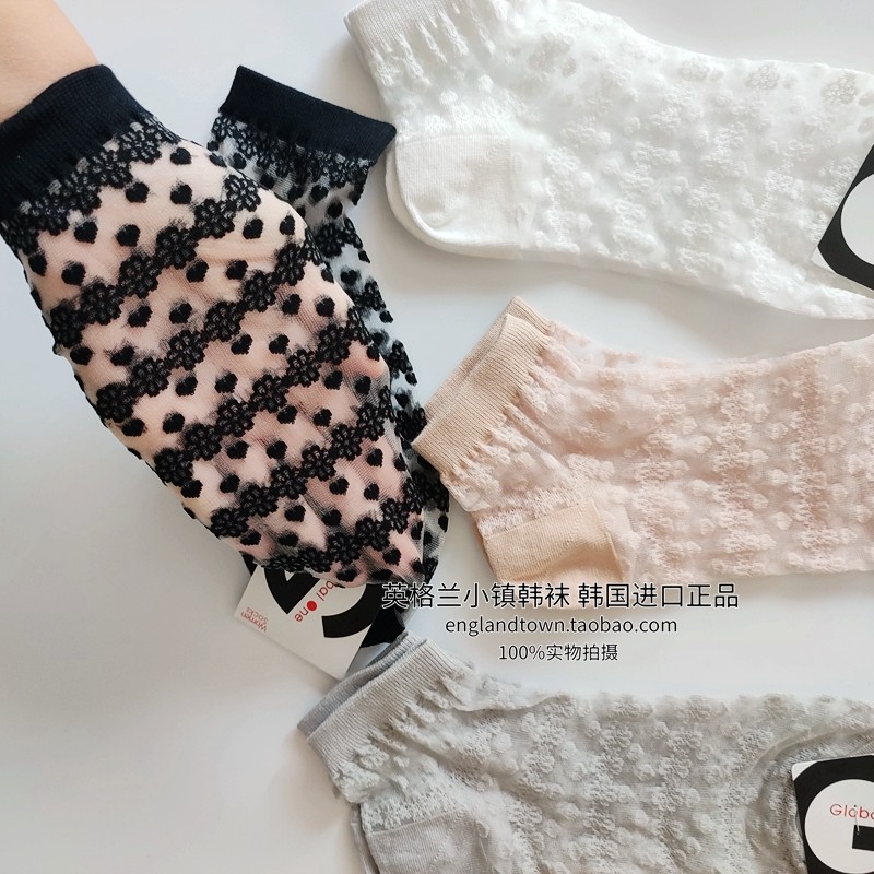 三双包邮韩国东大门薄网孔透明玻璃丝水晶袜短袜碎花心形夏透气,女士内衣/男士内衣/家居服,中筒袜,淘宝优惠券,粉丝福利购,淘宝优惠卷