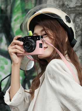 富士x100vi粉色xe5 xt50真皮保护套xt30二代皮套xt5相机套xs20xh2