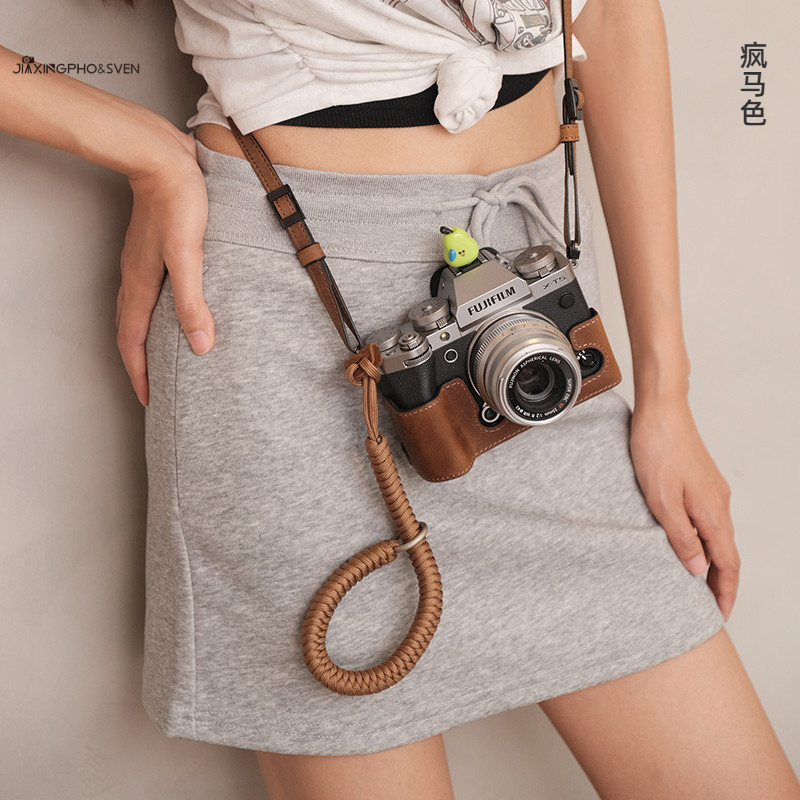 富士xt5xh2xt50xt30真皮保护套调节xt50相机皮套xh2S相机壳XS20套