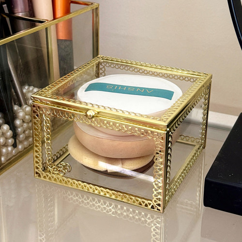 精致首饰盒水晶玻璃收纳盒