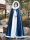 Синяя взрослая шаль-плащ Hanfu, женский зимний китайский стиль, плюс бархатный утолщенный древний костюм, длинный плащ-куртка, новинка 2025 года, стиль mini 2